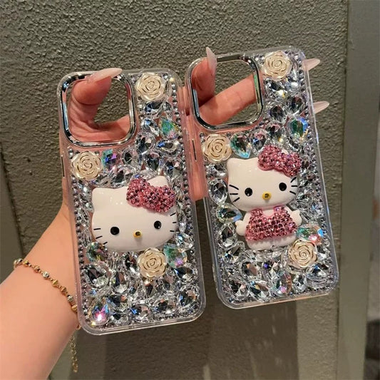 Coque de téléphone Samsung Kitty à strass