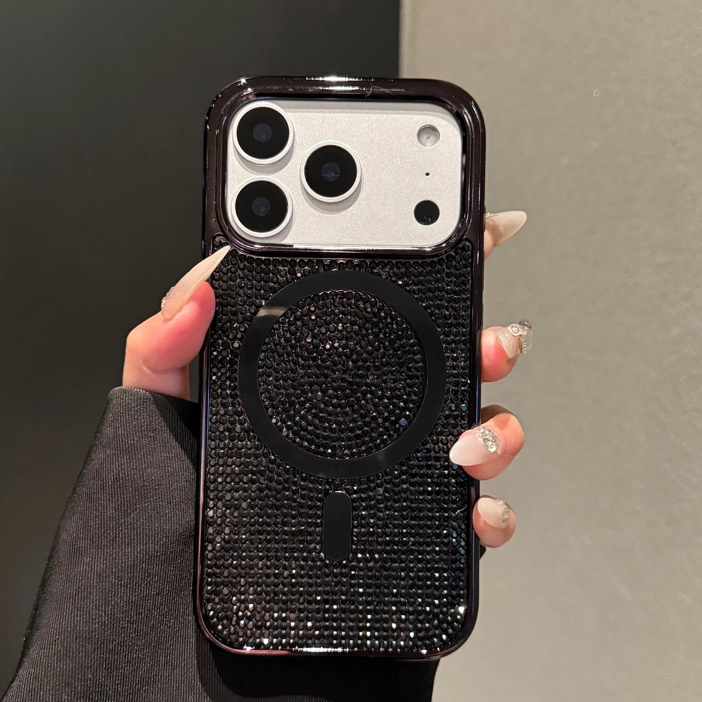 Premium Glitter & Rhinestone Magnetic Charging Phone Case