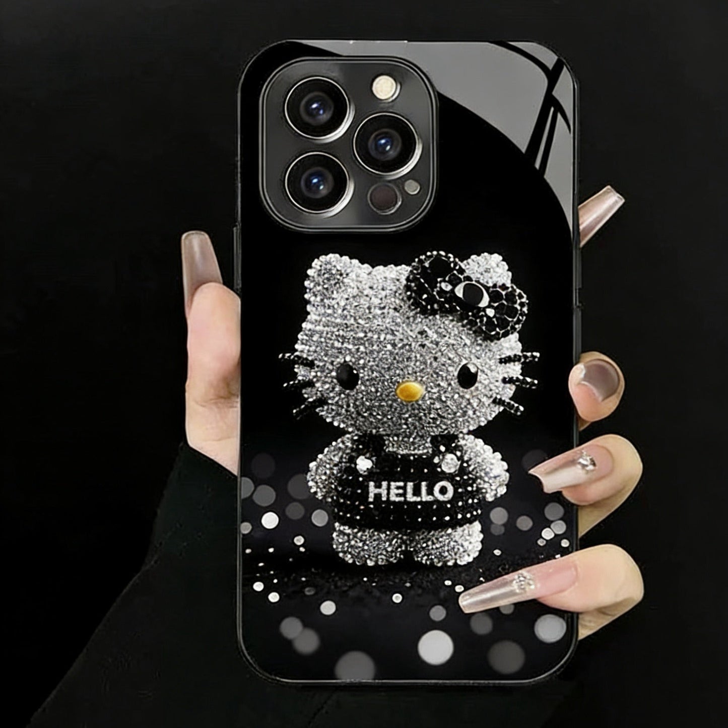 Sparkling Rhinestone Hello Kitty Bracelet Phone Case
