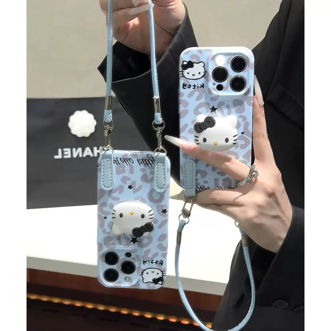 Blue leopard print Kitty bag