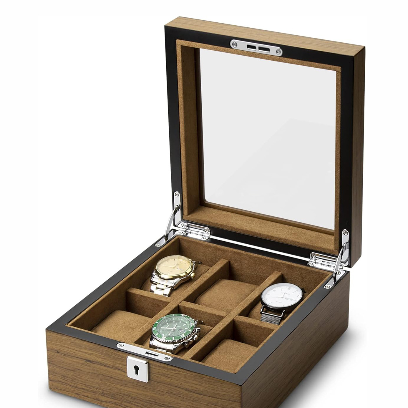 Wooden skylight watch box