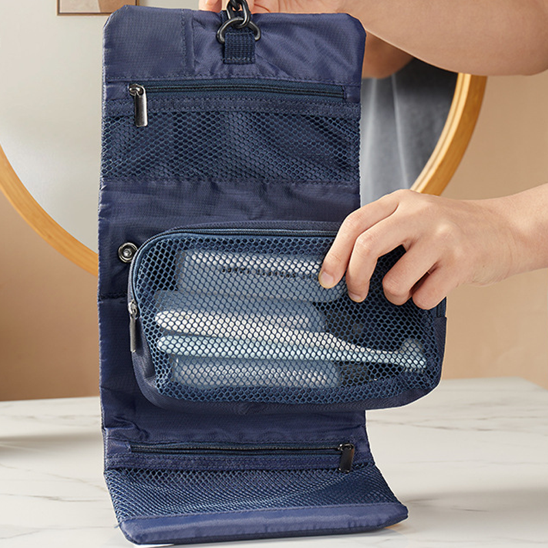 Buckle foldable toiletry bag