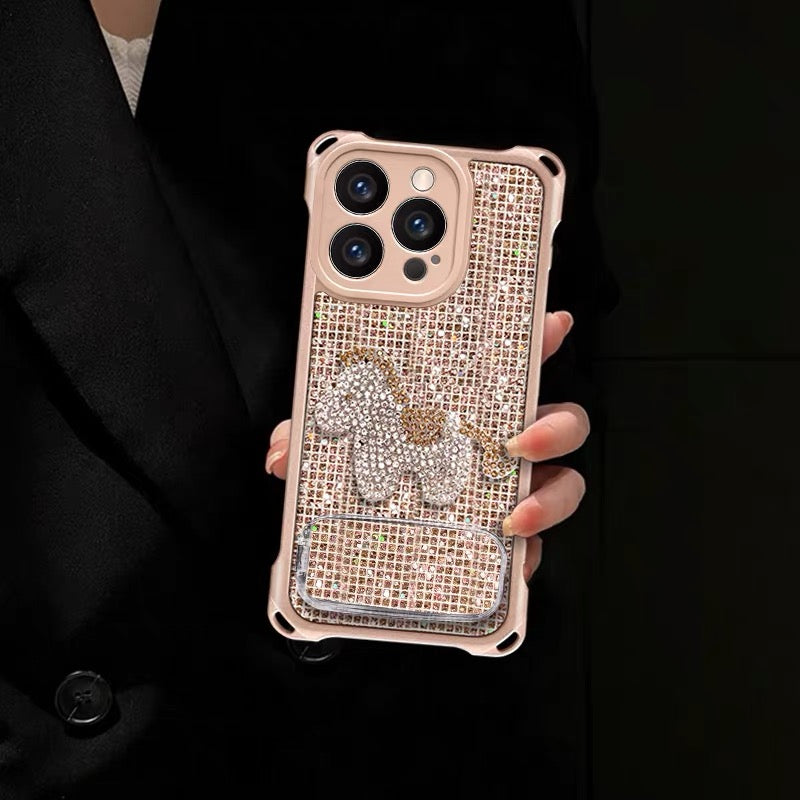 Sparkly Pony Portable Mirror Phone Case