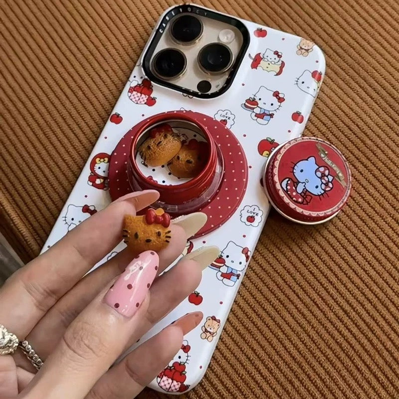Polka-Dot Hello Kitty Magnetic Stand Phone Case