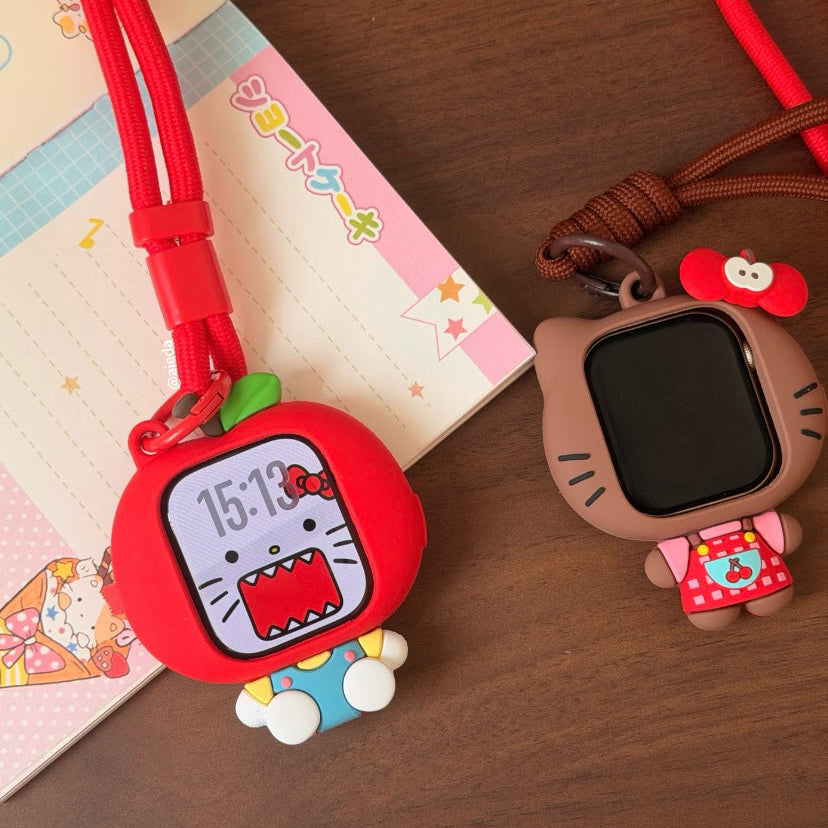 Cherry Black Kitty/Apple Kitty Apple Watch Case