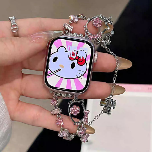 Sparkly  Kitty Apple Watch band
