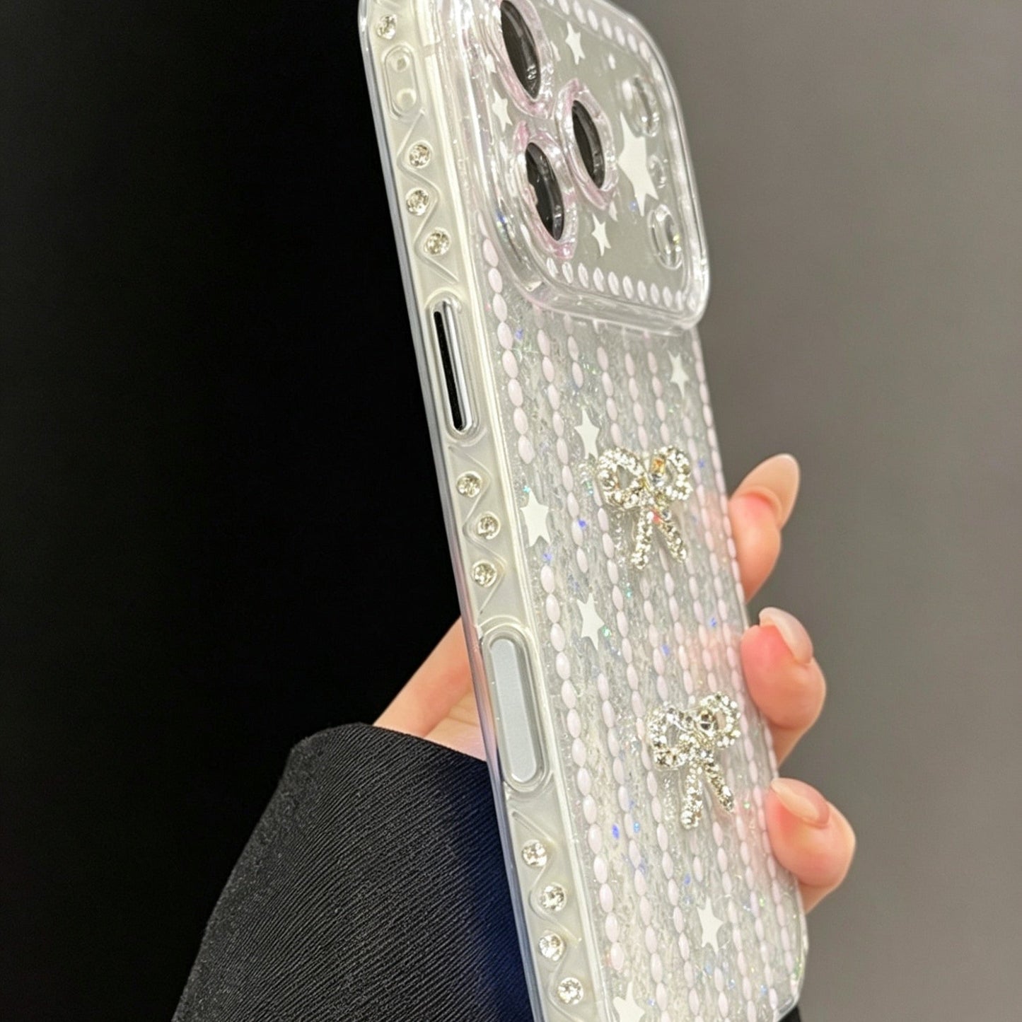 3D Sparkling Rhinestone Bow Phone Case