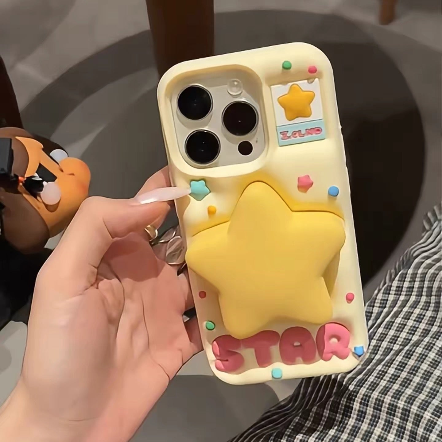 3D Star Flip Mirror Phone Case