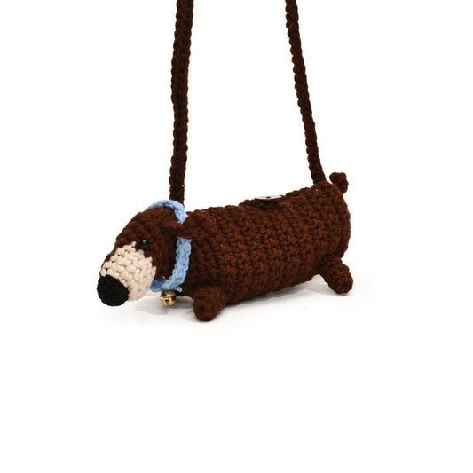Dachshund Hand-woven Cell Phone Coin Bag