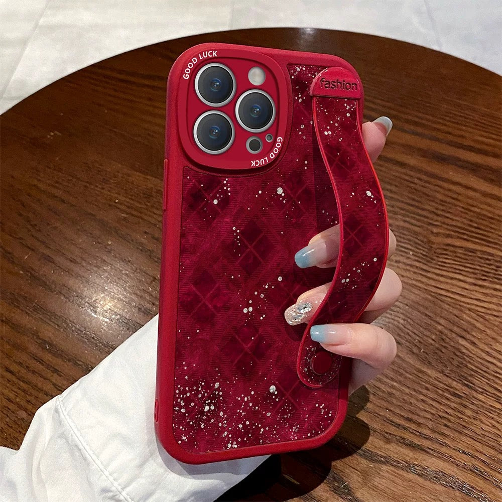 Red Wrist Strap Phone Case