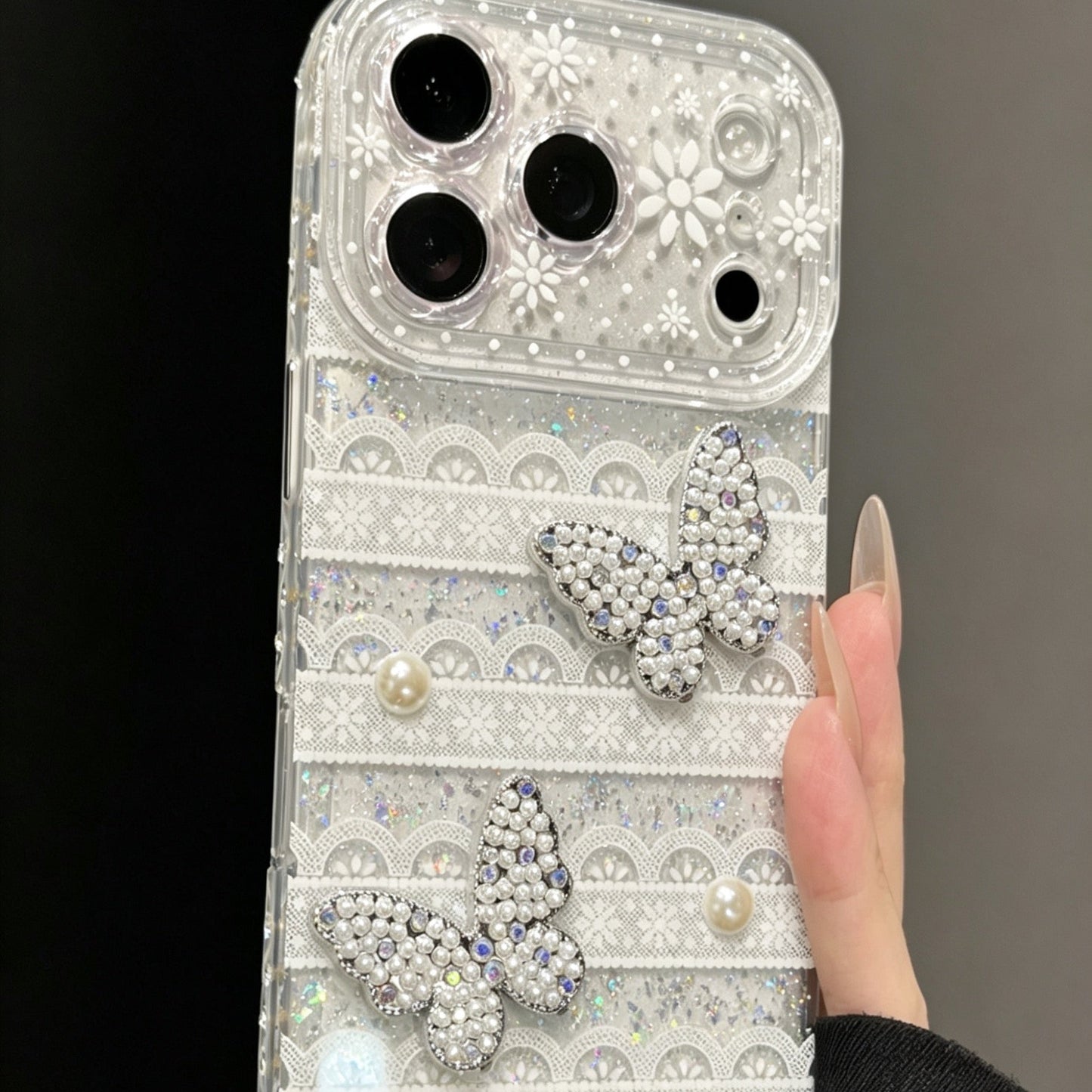 3D Sparkling Rhinestone Bow Phone Case