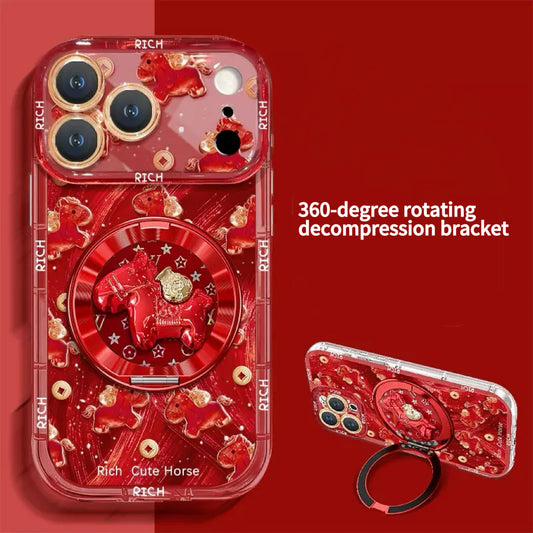 Gold Coin Pony 360 Rotating Stand Phone Case