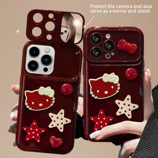 Kitty and Stars Flip Phone Case