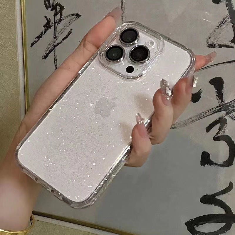 Premium Şeffaf Simli Telefon Kılıfı