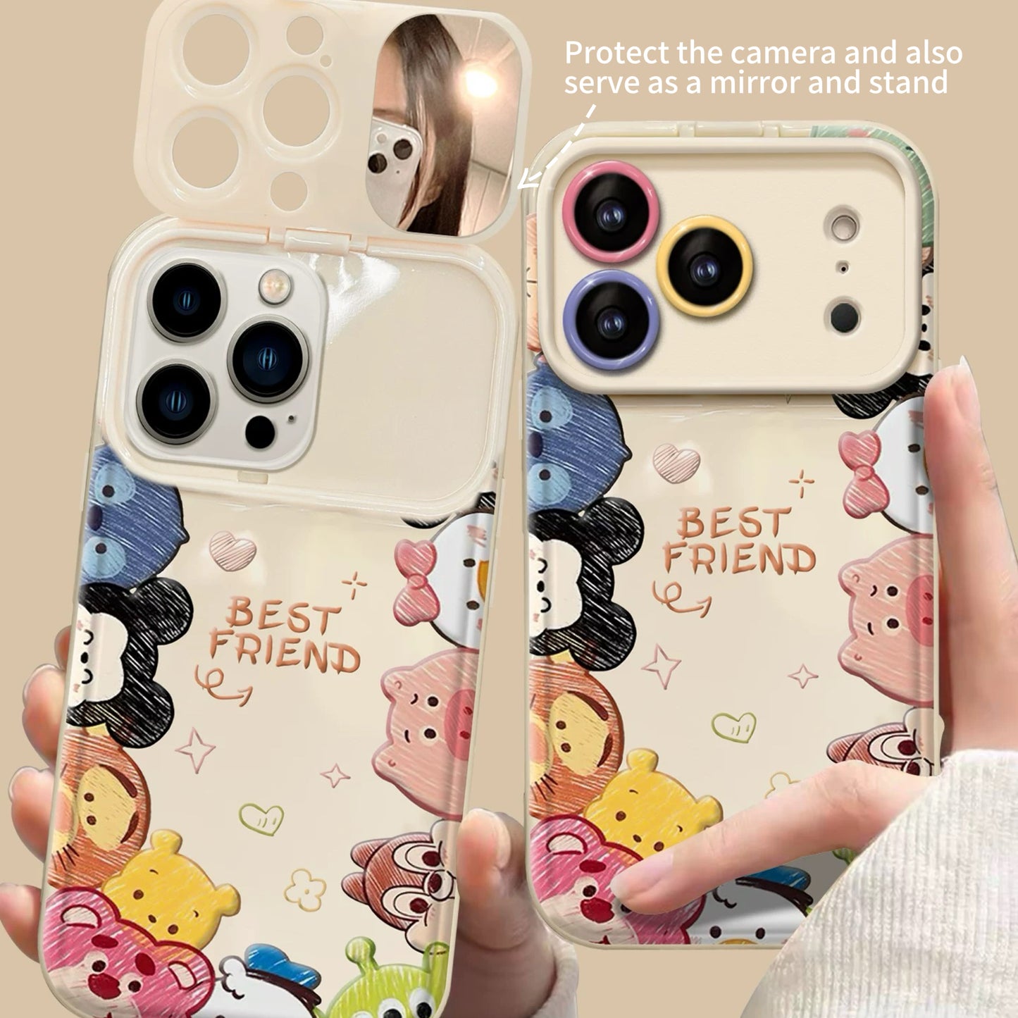 Lotso & Winnie the Pooh Flip-Mirror Phone Case
