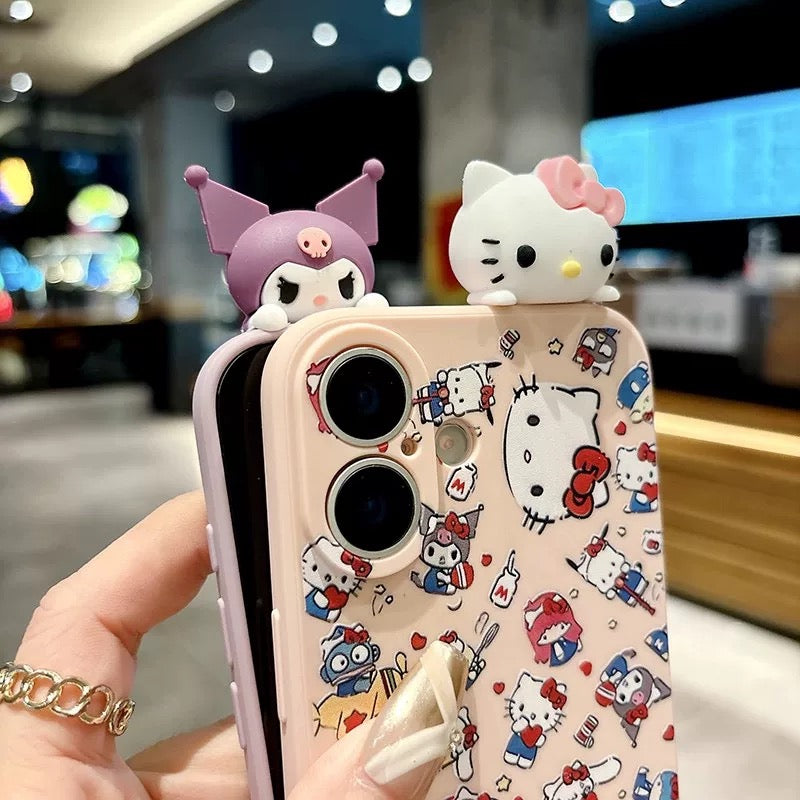Samsung Hello Kitty & Kuromi Mirror Bracelet Phone Case
