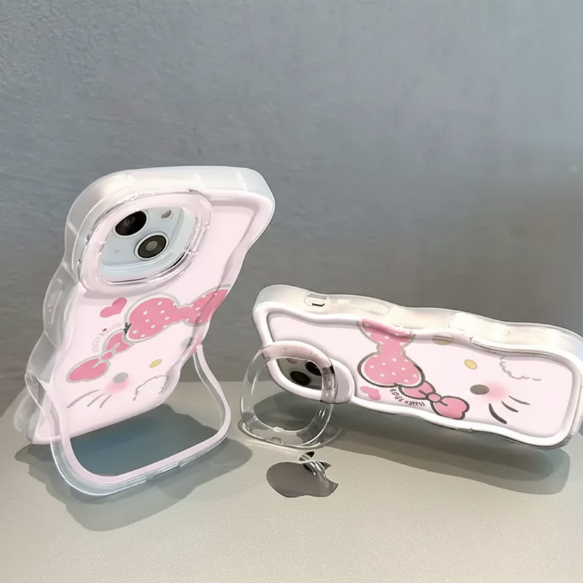 Rosa hjerteformet kattunge-telefondeksel