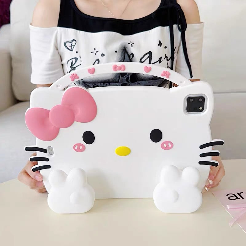 Cute Kitty iPad Protective Case with Retractable Stand