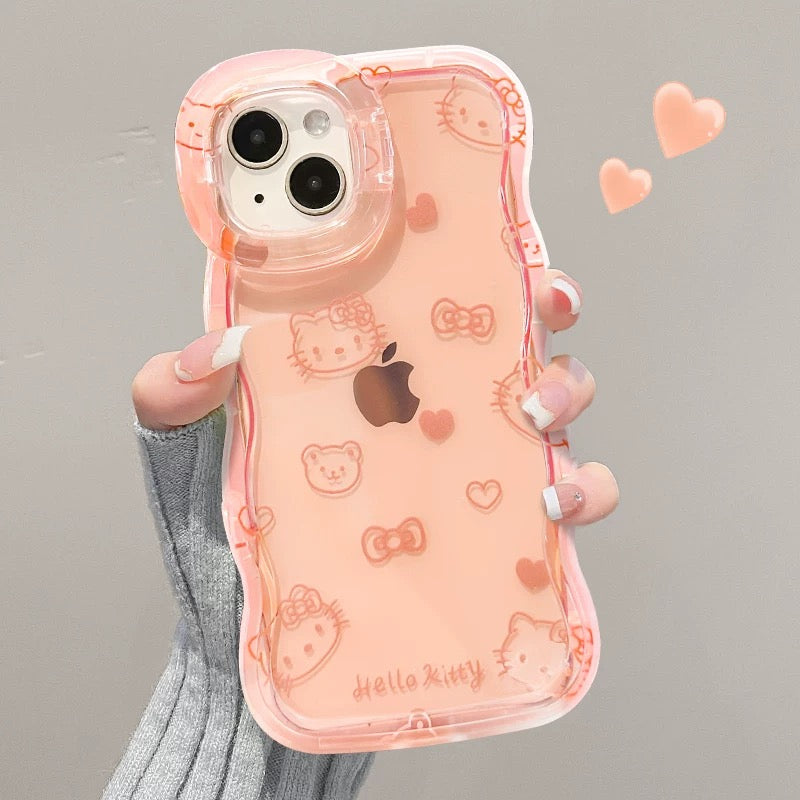 Invisible dual-stand Kitty cat phone case