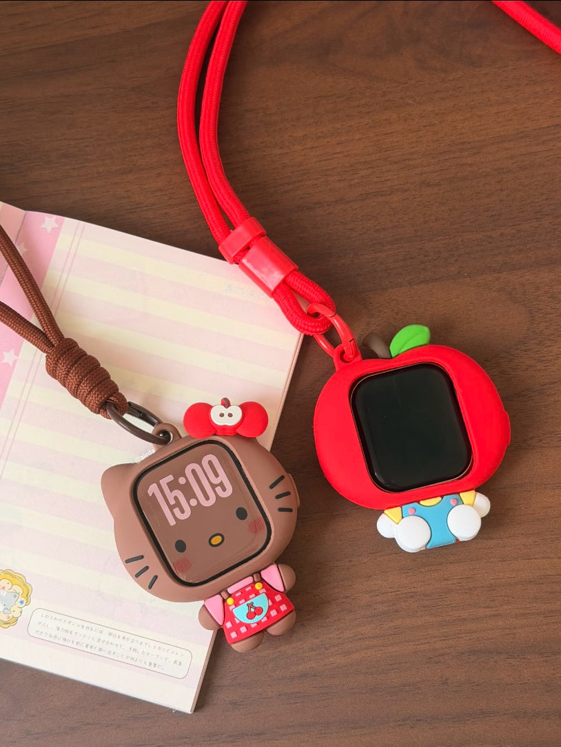 Cherry Black Kitty/Apple Kitty Apple Watch Case