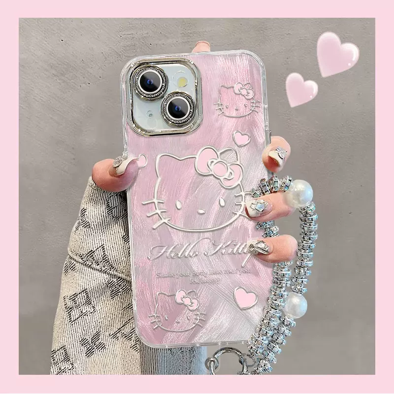 Coque de téléphone rose chaton