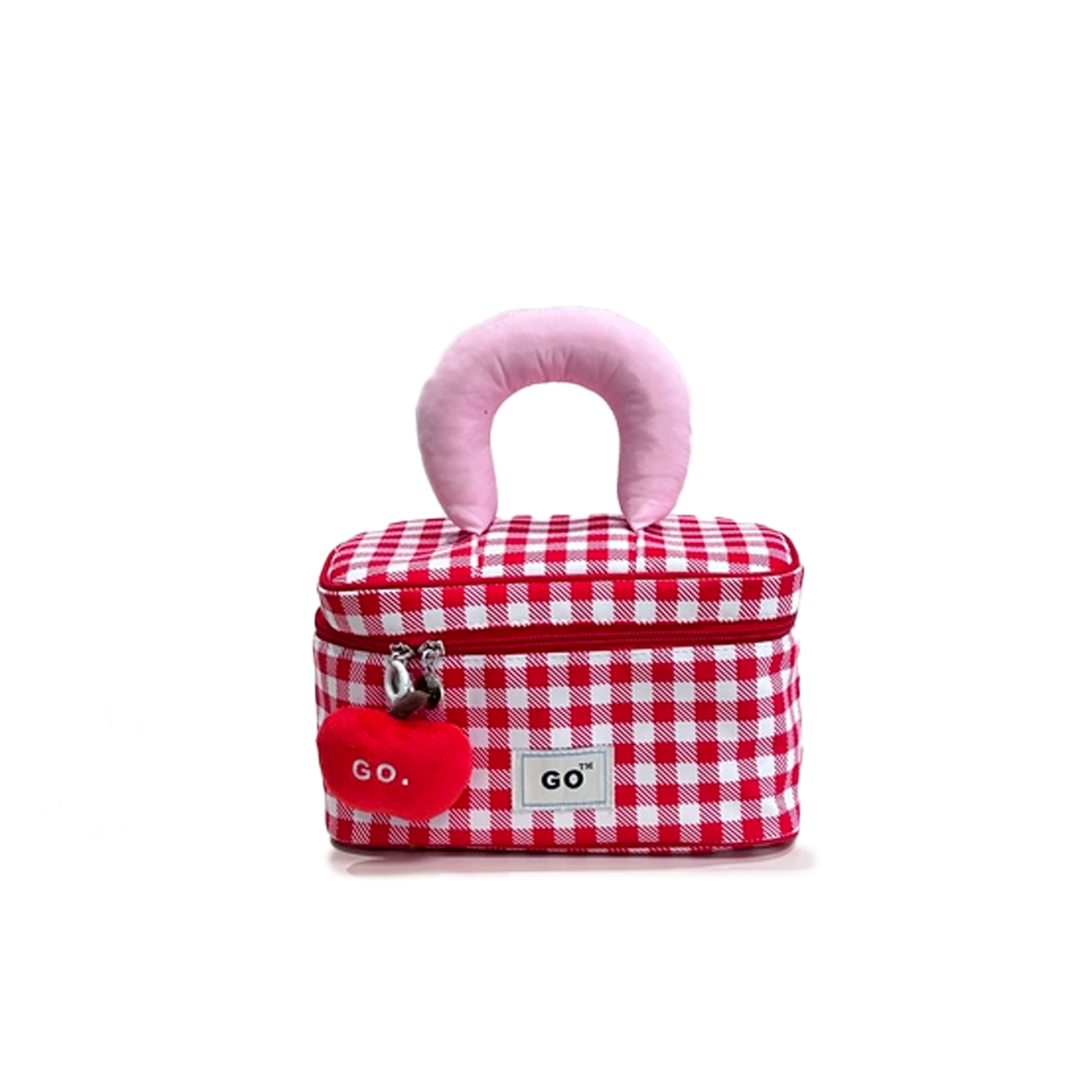 Dopamine Plaid Travel Makeup Bag