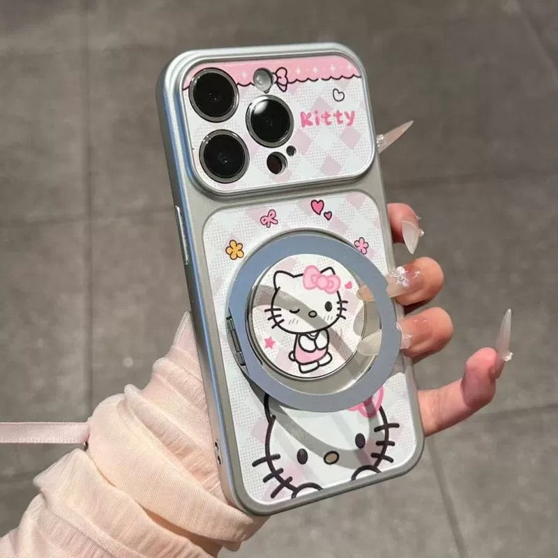 Kitty & Kuromi 360-Degree Rotating Stand Phone Case