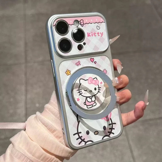 Kitty & Kuromi 360-Degree Rotating Stand Phone Case