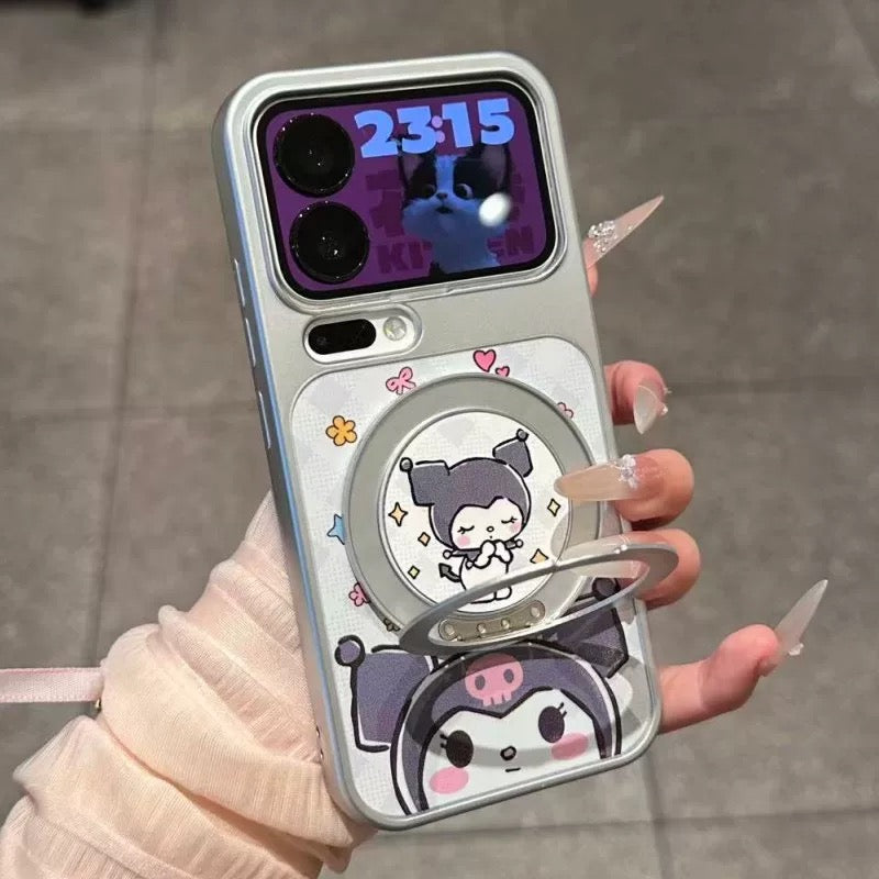 Kitty & Kuromi 360-Degree Rotating Stand Phone Case