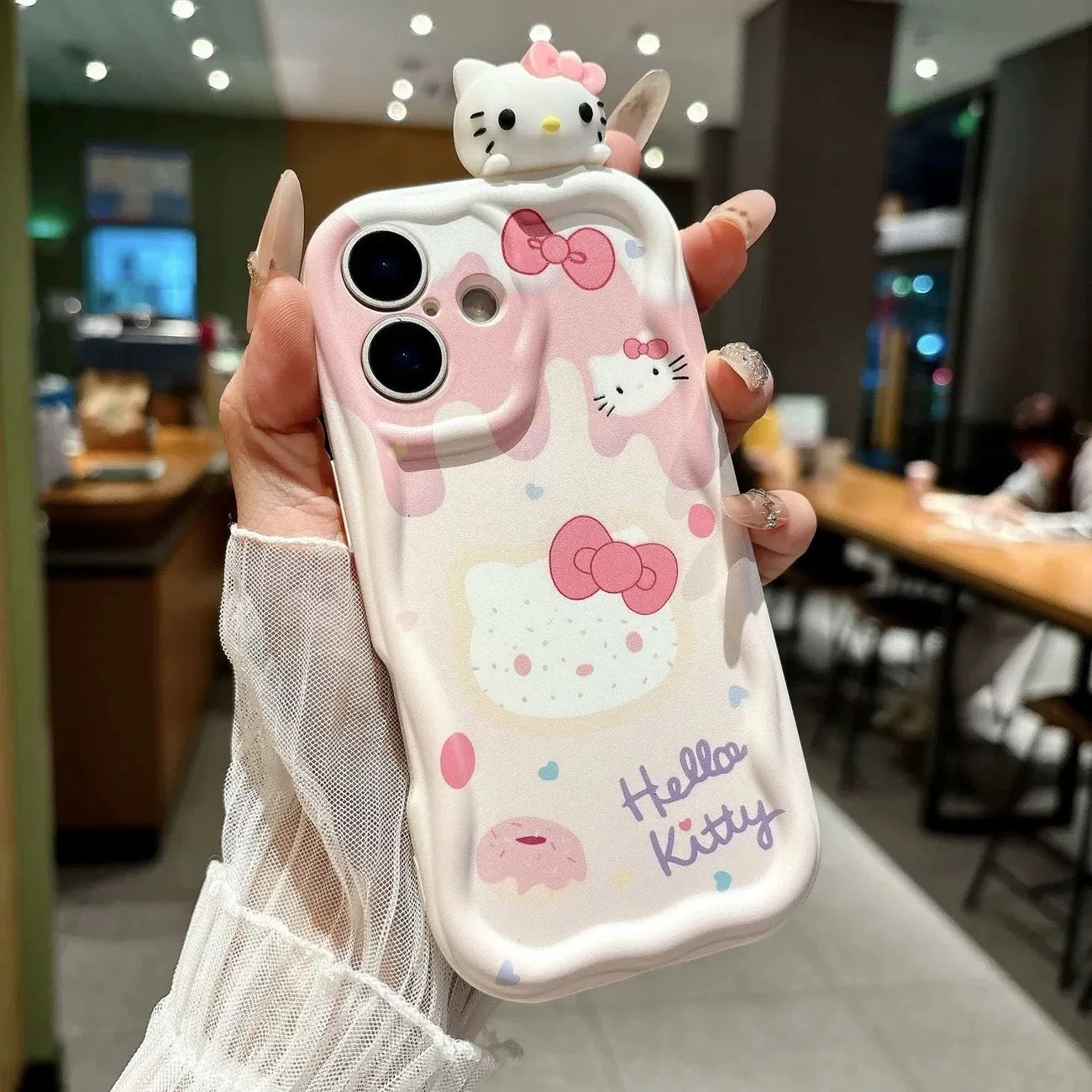 3D Kitty Portable Mirror and Stand Phone Case