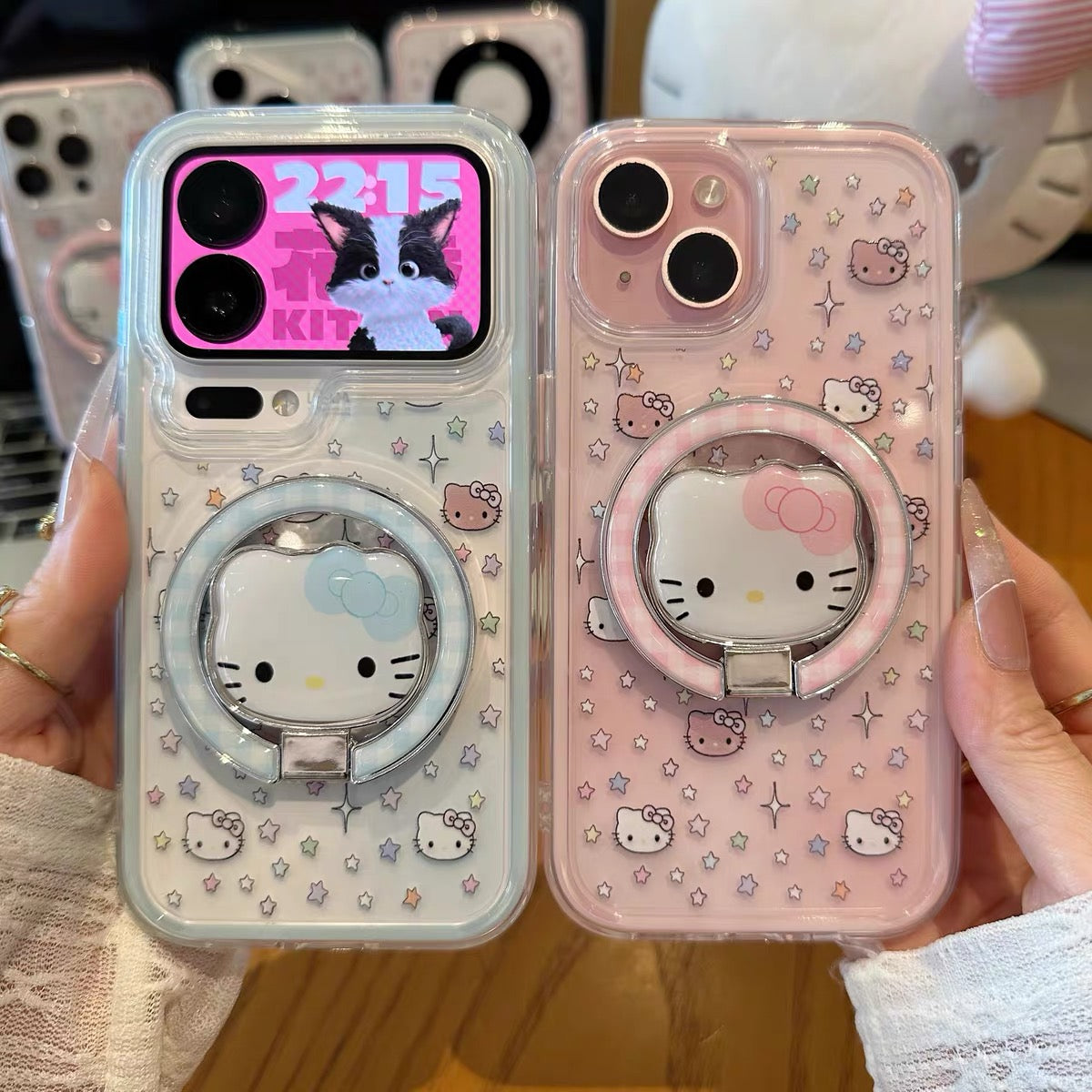 Starlight Kitten Portable Mirror & Stand Phone Case