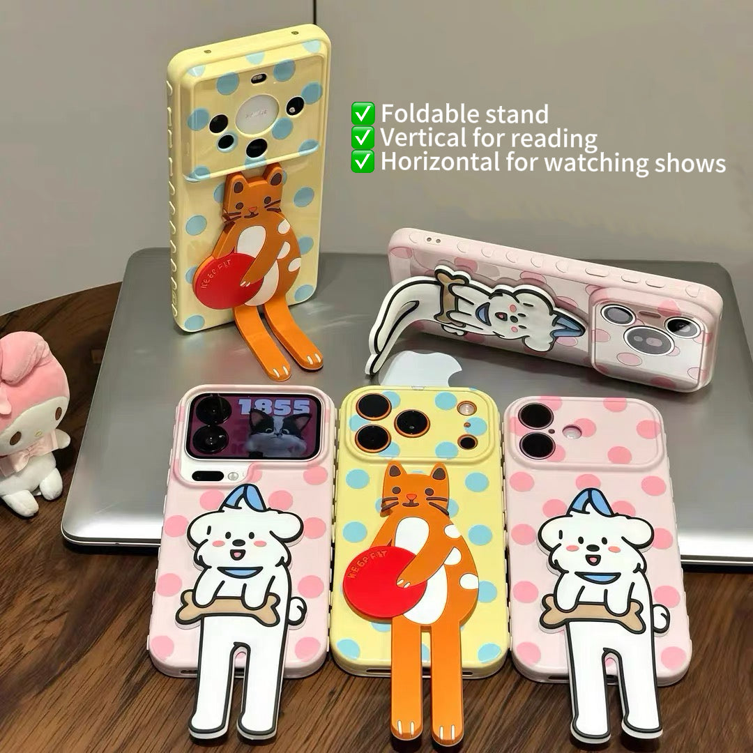 Puppy & Kitten Phone Case with Stand
