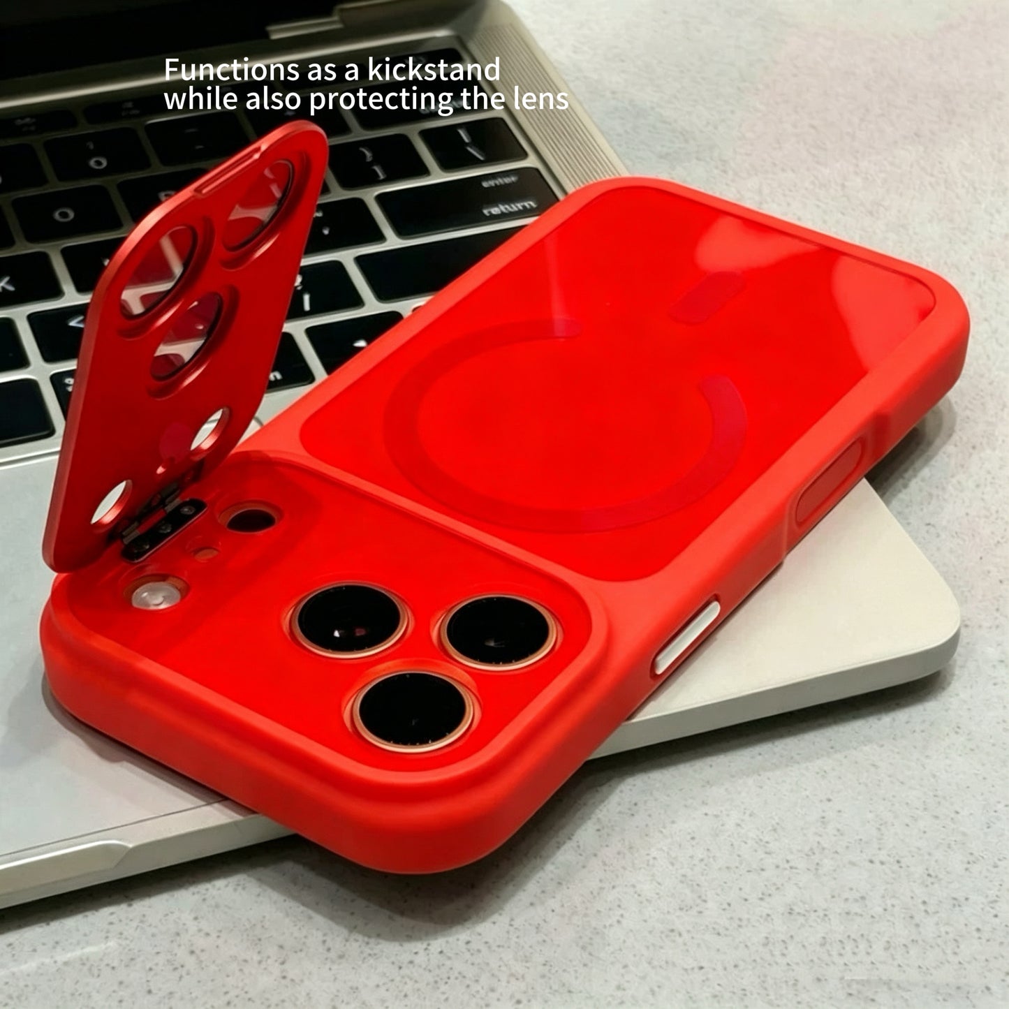 Magnetic Phone Case with Camera Stand