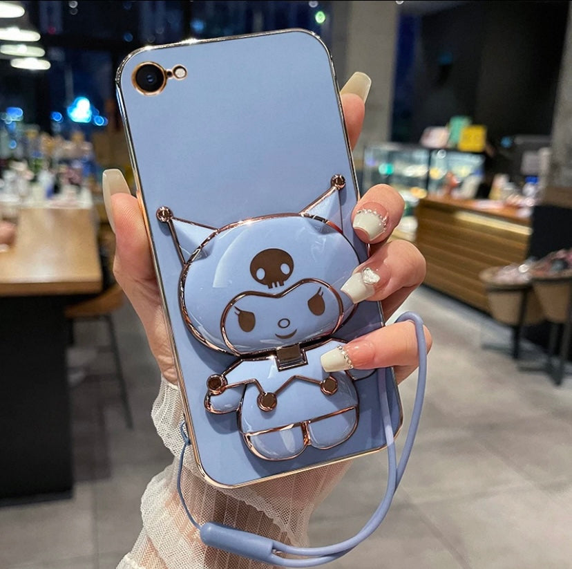 Kuromi Rotating Mirror and Stand Phone Case(No Hand Strap)