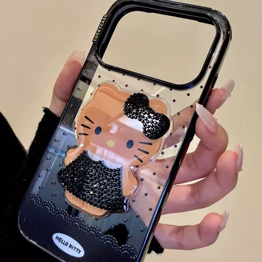 Sparkly black Kitty phone case