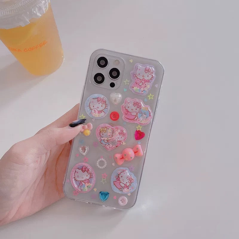 Cute Samsung "Quicksand Shaker" Hello Kitty Phone Case
