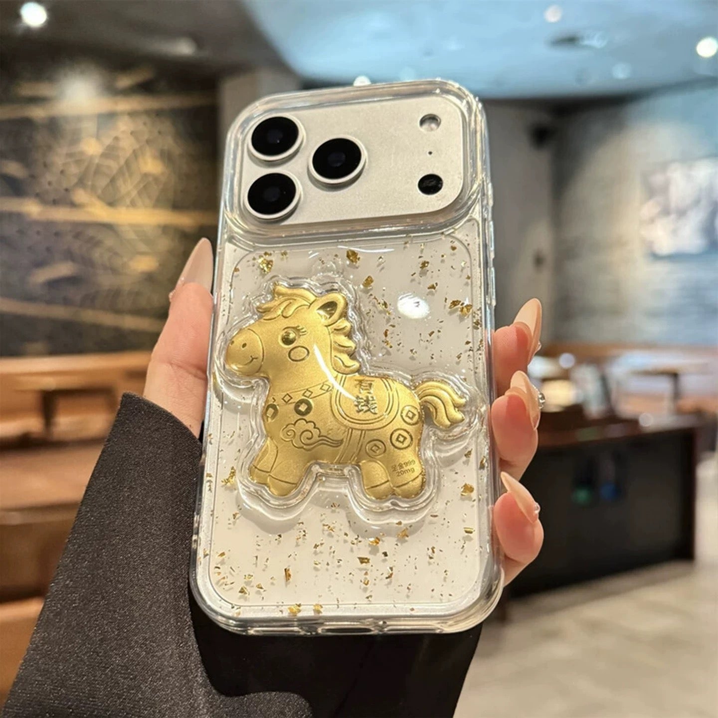 Phone case with the design "Get rich immediately"