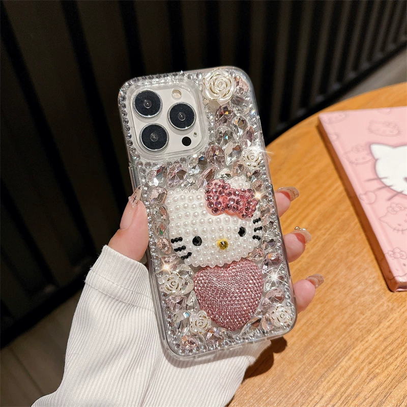 Herzförmiger Diamant-Kitty-Beutel