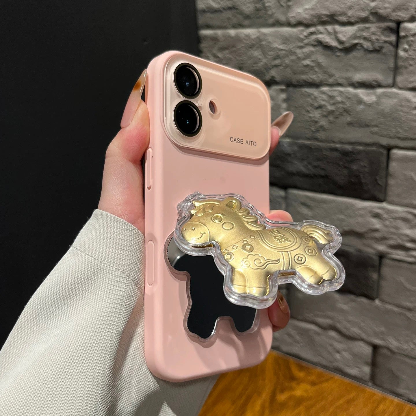 Get rich quick flip mirror phone case