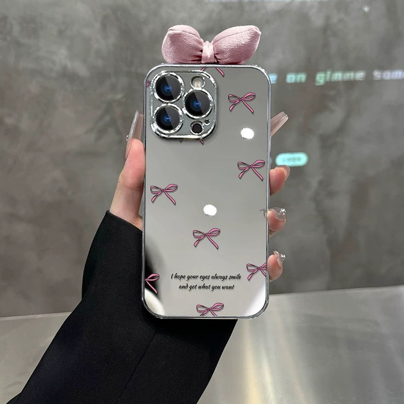 Mirror-Finish Bow Phone Case