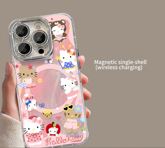 Pink magnetic rocking Kitty phone case