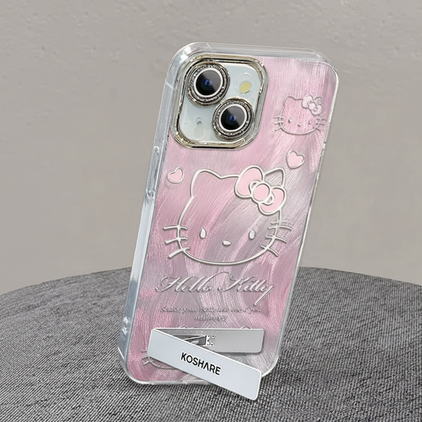 Coque de téléphone rose chaton