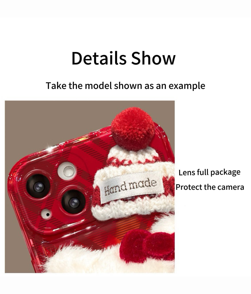 Plaid Hello Kitty Flip Mirror Phone Case