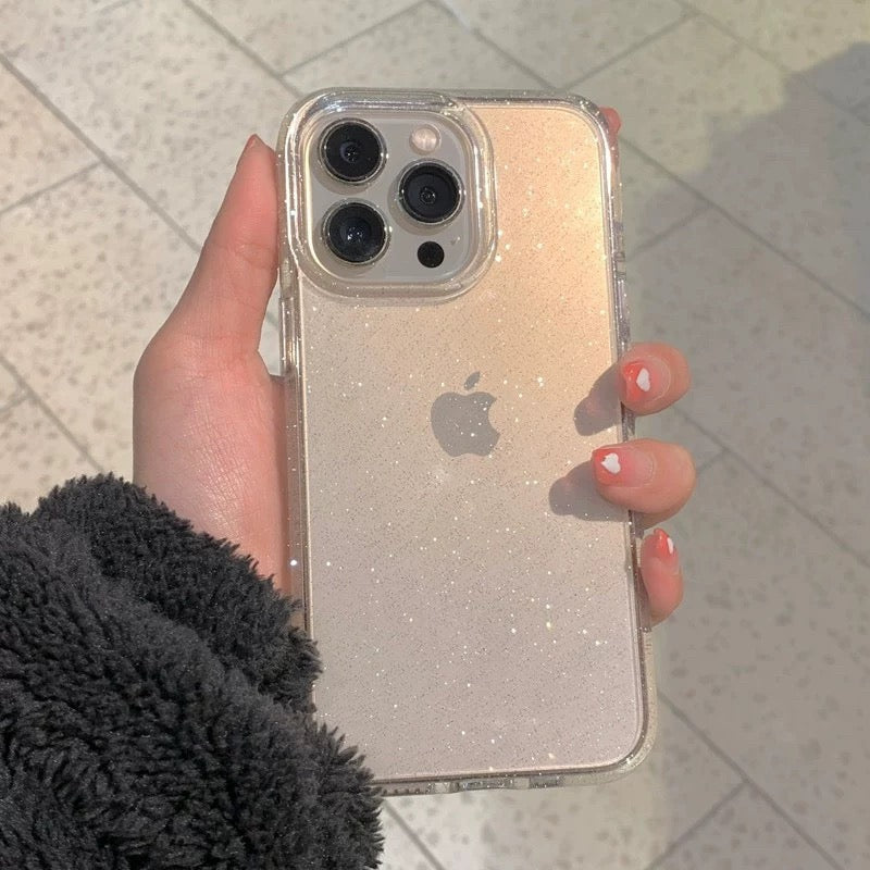 Premium Şeffaf Simli Telefon Kılıfı