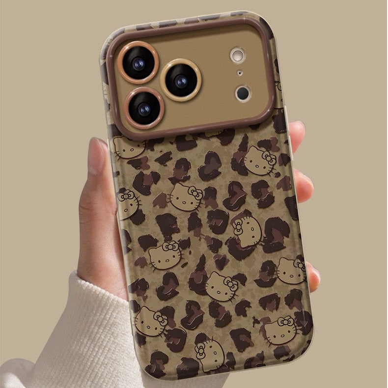 Full-screen Hello Kitty flip phone case (with mirror and stand)