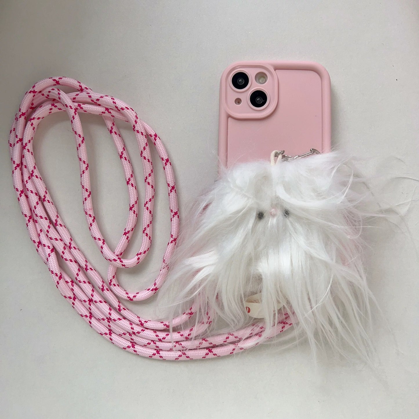 Halloween funny hairy monster crossbody phone case
