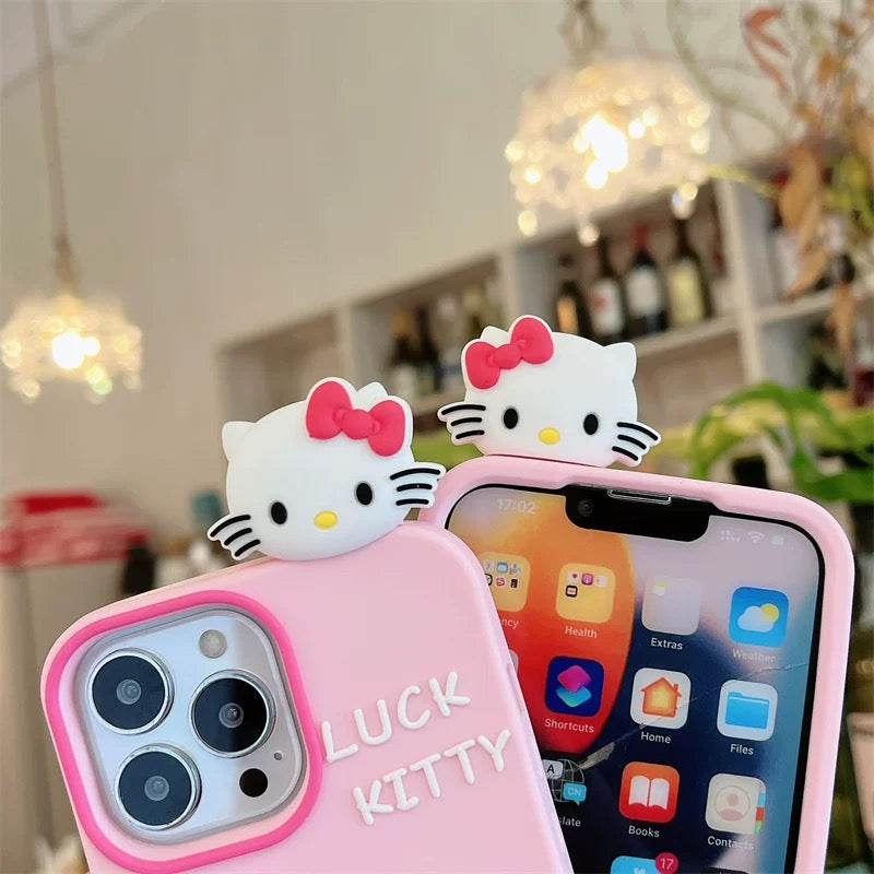 Pink mirror Kitty phone case