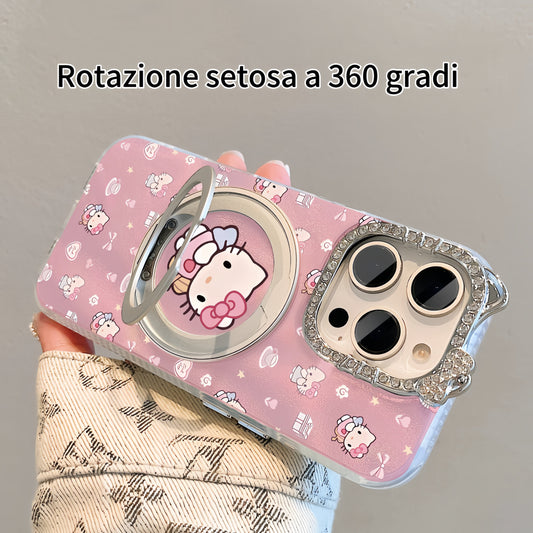 Custodia per cellulare con supporto girevole Hello Kitty 360