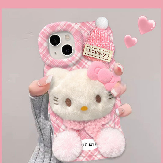 Carcasă de telefon cu suport dublu Hello Kitty Cat