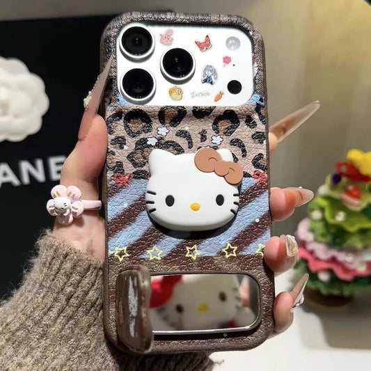 Leopard print Hello Kitty phone case